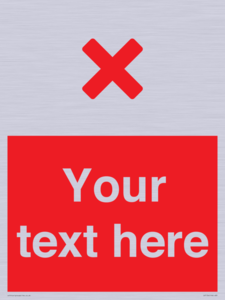 IV7134: Custom red background, red cross sign