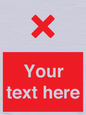 IV7134: Custom red background, red cross sign