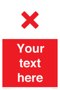 IV7134: Custom red background, red cross sign