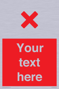 IV7134: Custom red background, red cross sign