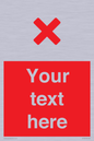 IV7134: Custom red background, red cross sign