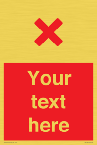 IV7134: Custom red background, red cross sign