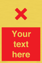 IV7134: Custom red background, red cross sign