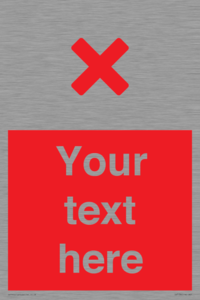 IV7134: Custom red background, red cross sign