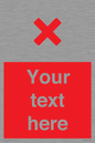 IV7134: Custom red background, red cross sign