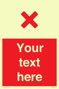 IV7134: Custom red background, red cross sign