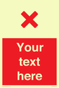 IV7134: Custom red background, red cross sign