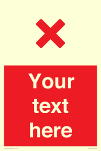 IV7134: Custom red background, red cross sign