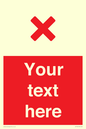 IV7134: Custom red background, red cross sign