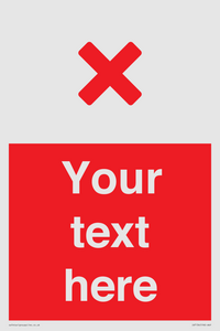 IV7134: Custom red background, red cross sign