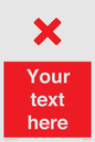 IV7134: Custom red background, red cross sign
