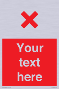 IV7134: Custom red background, red cross sign