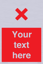 IV7134: Custom red background, red cross sign