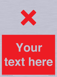 IV7134: Custom red background, red cross sign
