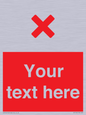 IV7134: Custom red background, red cross sign