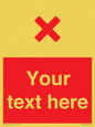 IV7134: Custom red background, red cross sign