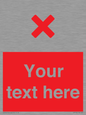 IV7134: Custom red background, red cross sign