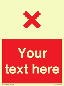 IV7134: Custom red background, red cross sign