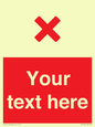 IV7134: Custom red background, red cross sign