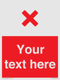 IV7134: Custom red background, red cross sign