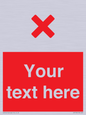 IV7134: Custom red background, red cross sign