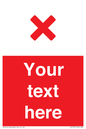 IV7134: Custom red background, red cross sign