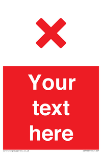 IV7134: Custom red background, red cross sign