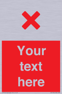 IV7134: Custom red background, red cross sign