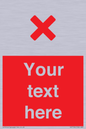 IV7134: Custom red background, red cross sign