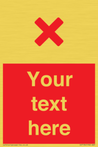 IV7134: Custom red background, red cross sign