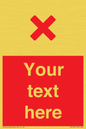 IV7134: Custom red background, red cross sign