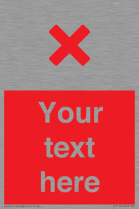 IV7134: Custom red background, red cross sign