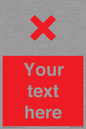 IV7134: Custom red background, red cross sign