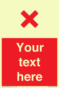 IV7134: Custom red background, red cross sign