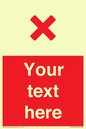 IV7134: Custom red background, red cross sign