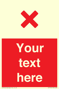 IV7134: Custom red background, red cross sign