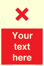 IV7134: Custom red background, red cross sign