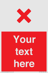IV7134: Custom red background, red cross sign