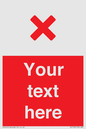 IV7134: Custom red background, red cross sign