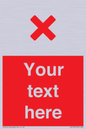 IV7134: Custom red background, red cross sign