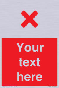 IV7134: Custom red background, red cross sign