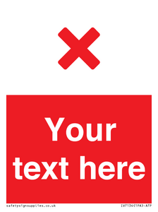 IV7134: Custom red background, red cross sign