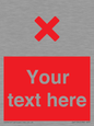IV7134: Custom red background, red cross sign