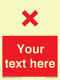 IV7134: Custom red background, red cross sign