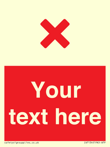 IV7134: Custom red background, red cross sign