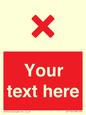 IV7134: Custom red background, red cross sign