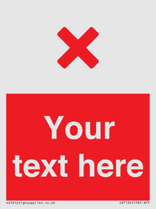 IV7134: Custom red background, red cross sign