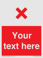 IV7134: Custom red background, red cross sign