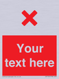 IV7134: Custom red background, red cross sign