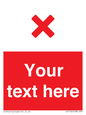 IV7134: Custom red background, red cross sign